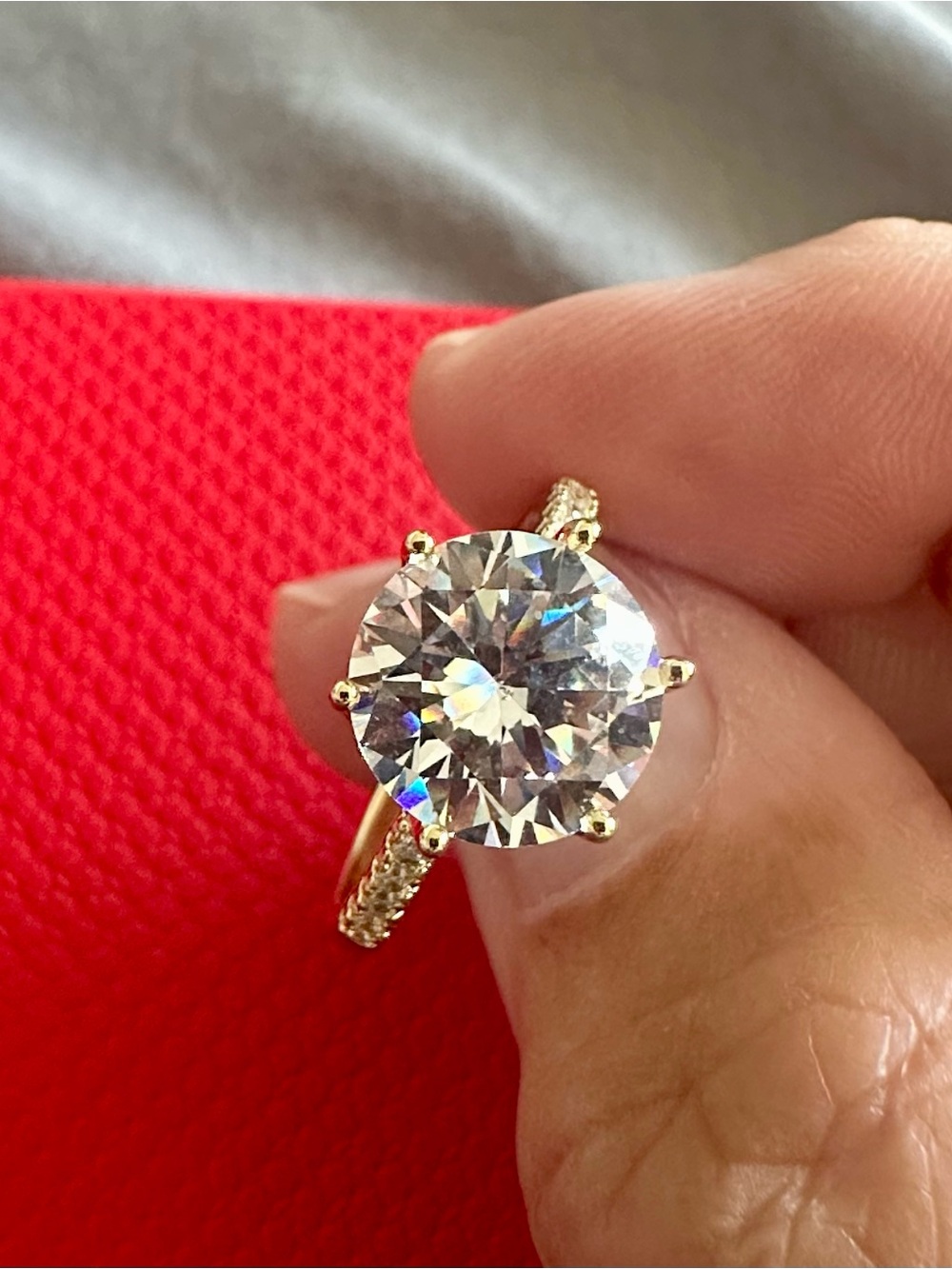 Round Solitaire CZ Ring